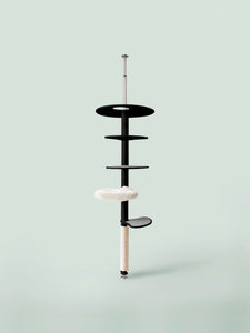 Design Kratzbaum, Deckenhoher Kratzbaum, Kratzbaum mit Hängematte, Kratzbaum schwarz, moderner Kratzbaum, Deckenhoher Kratzbaum
